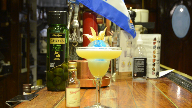 Cocktail de la Real Sociedad para la final de Copa elaborado en el 'Museo del Whisky' (Foto: Giovanni Batista).