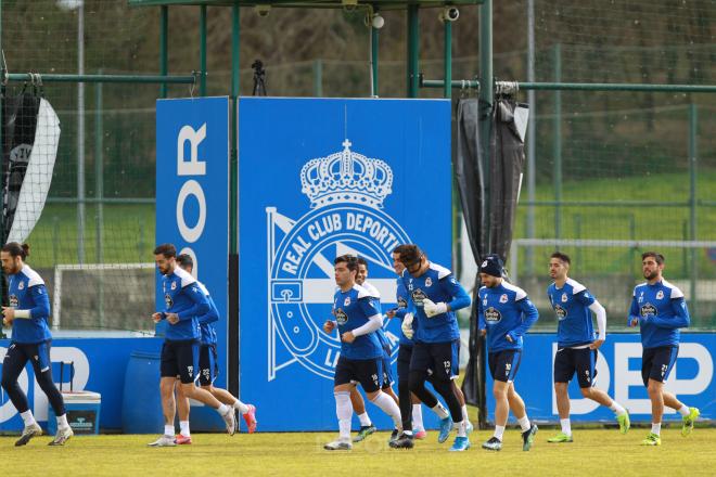 Entrenamiento del Dépor en Abegondo (Foto: RCD).