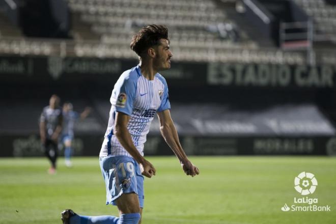Jozabed celebra un gol en el Cartagena-Málaga (Foto: LaLiga)