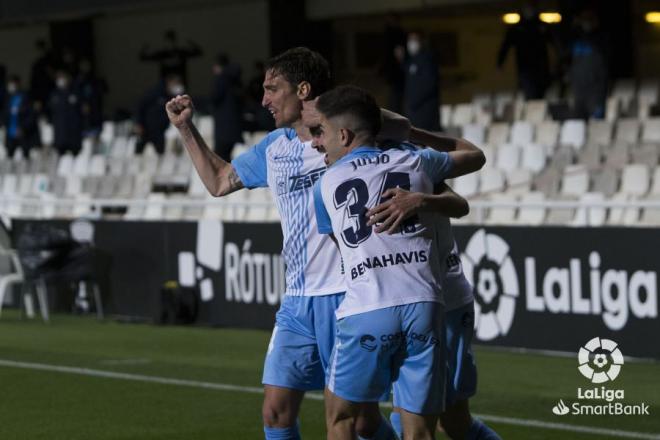 Celebración del último gol del Málaga (Foto: LaLiga).