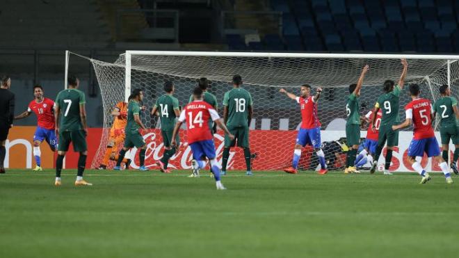 Chile celebra un gol ante Bolivia.