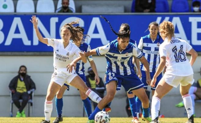 Lance del partido entre el Dépor Abanca y el Real Madrid (Foto: RCD).