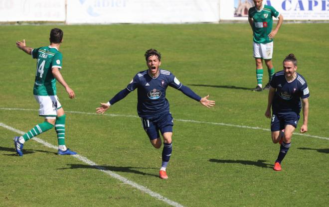 Iker Losada tras marcar al Coruxo (Foto: RC Celta).