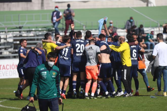 El Celta B celebrando la victoria (Foto: RC Celta).