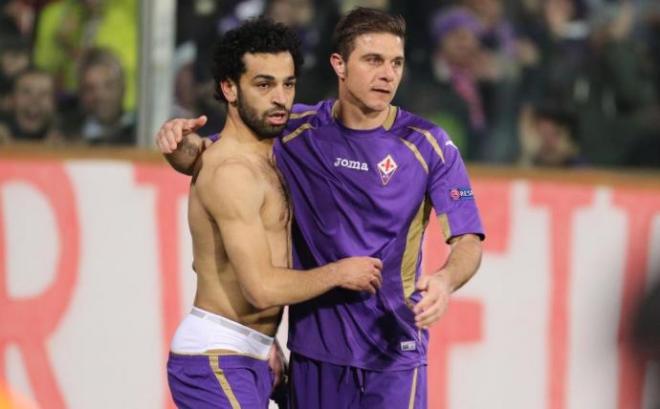 Joaquín y Salah, en su etapa en la Fiorentina.