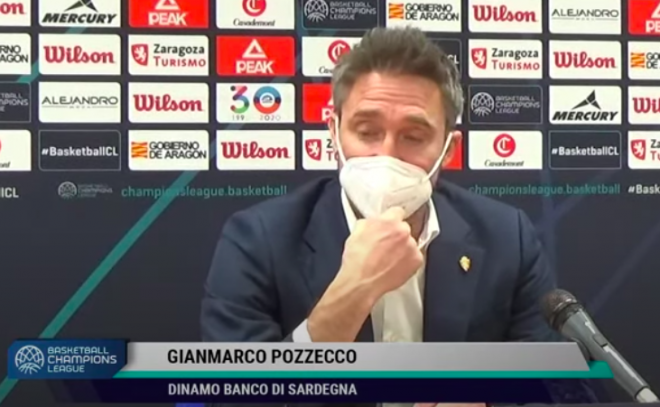 Imagen de Pozzecco durante la rueda de prensa (Foto: Youtube).