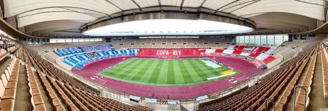 El Estadio de La Cartuja, engalanado para la final de Copa del Rey (Foto: RFEF).