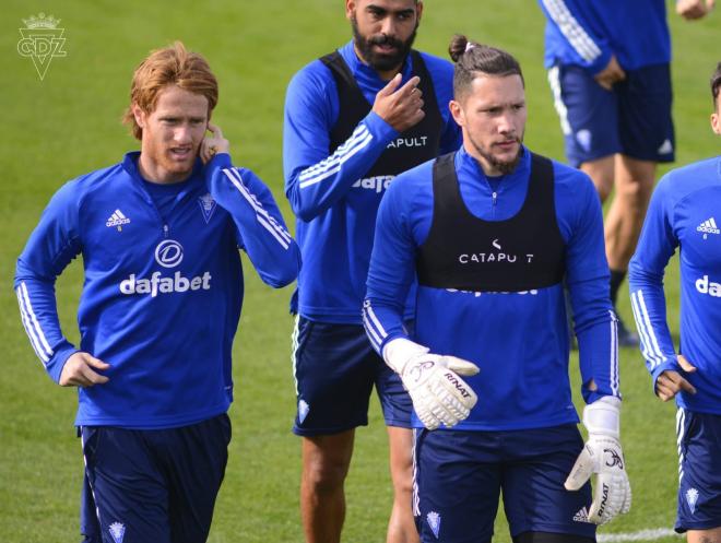 Ledesma, durante un entrenamiento con el Cádiz (Foto: CCF)