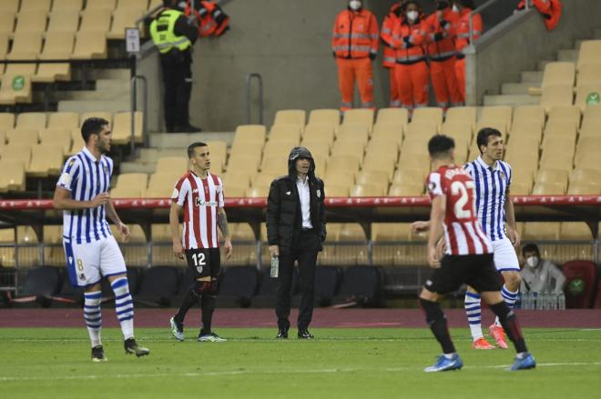 Marcelino durante la final de Copa entre el Athletic Club y la Real Sociedad en La Cartuja (Foto: Kiko Hurtado)