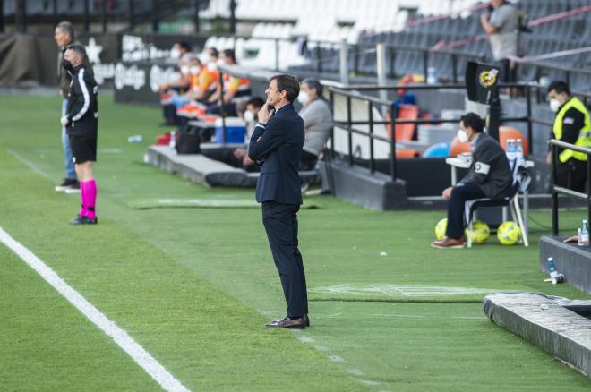 'Cuco' Ziganda durante el Castellón-Real Oviedo (Foto: LaLiga).