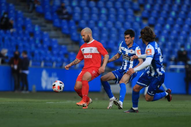Lance del encuentro entre el Deportivo y el Marino de Luanco (Foto: RCD).