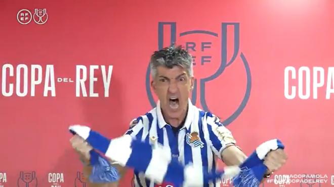 La reacción de Imanol Alguacil en rueda de prensa tras ganar la Copa.
