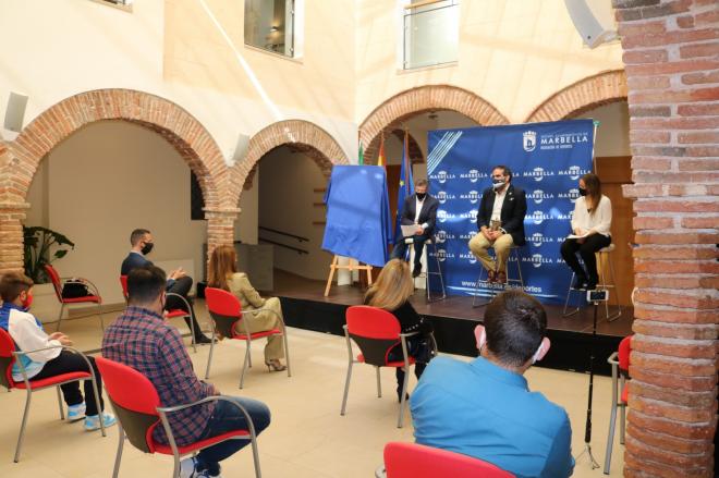 Imagen de la presentación del Premio de Periodismo Deportivo Ciudad de Marbella.