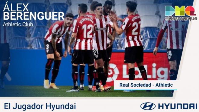 Berenguer, el jugador Hyundai del Real Sociedad-Athletic.