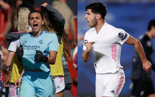 Misa Rodríguez y Marco Asensio celebran distintos goles con el Real Madrid (Foto: @MarcoAsensio10).