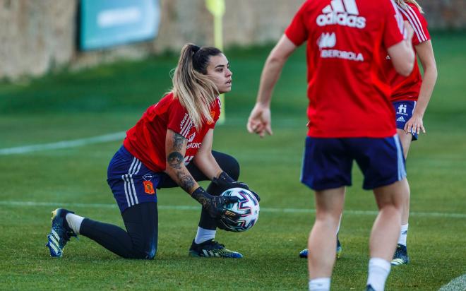 Misa Rodríguez en los entrenamientos con la Selección Española Femenina