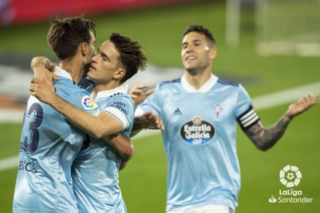 Celebración del gol de Brais Méndez el Celta-Sevilla (Foto: LaLiga).