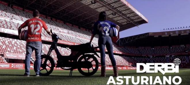 Fotograma del vídeo del Sporting con motivo del derbi asturiano (Foto: Real Sporting)