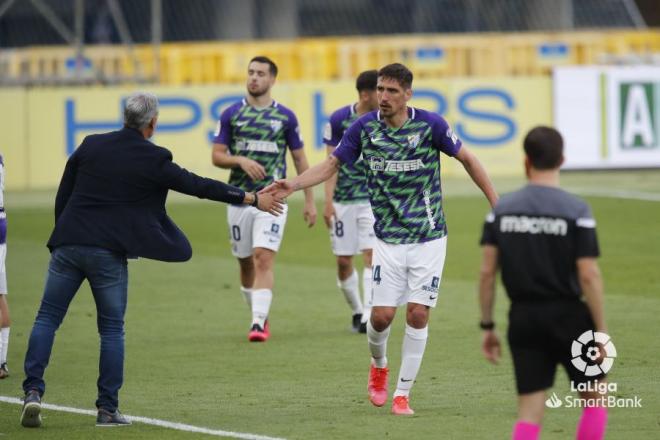 Pellicer y Scepovic, tras el gol en Las Palmas (Foto: LaLiga).