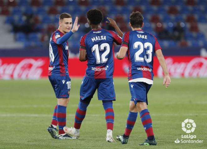 Mickaël Malsa celebra su gol en el partido ante el Villarreal (Foto: LaLiga).
