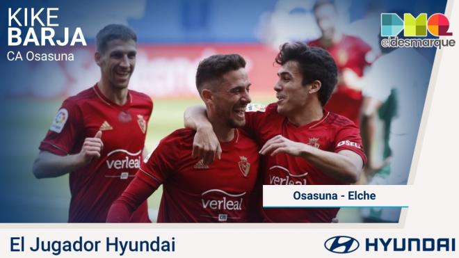 Kike Barja, Jugador Hyundai del Osasuna-Elche.