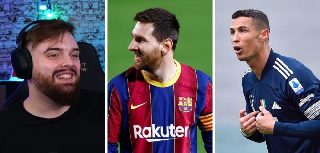 Ibai, Messi y Cristiano