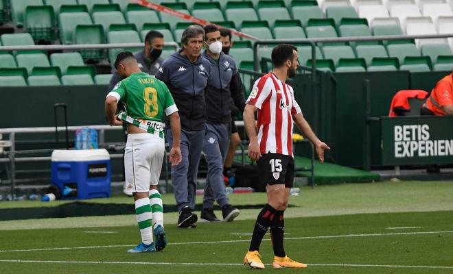Fekir fue justamente expulsado ante el Athletic por una feísima entrada a Unai Vencedor (Foto: Kiko Hurtado).