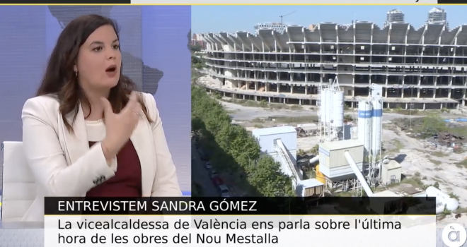 Sandra Gómez en Àpunt habla del Nuevo Estadio