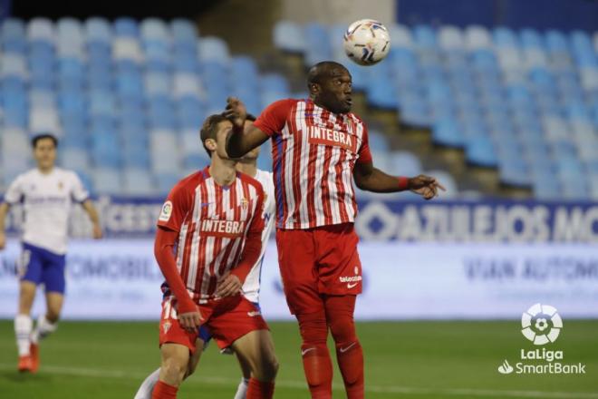 Babin, durante el Zaragoza-Sporting (Foto: LaLiga).