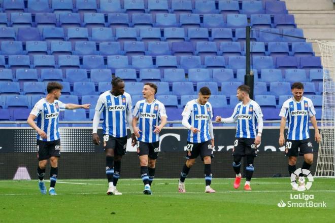 Los jugadores celebran un gol del Espanyol (Foto: LaLiga).