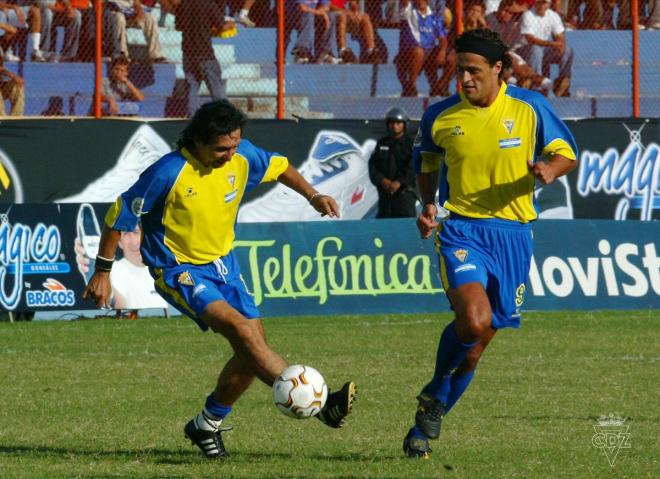 Kiko, en un partido homenaje a Mágico (Foto: Cádiz CF).