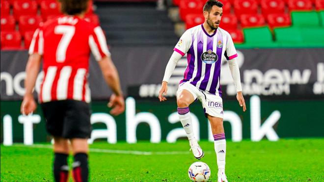 Kiko Olivas, durante el Athletic-Valladolid (Foto: Real Valladolid).