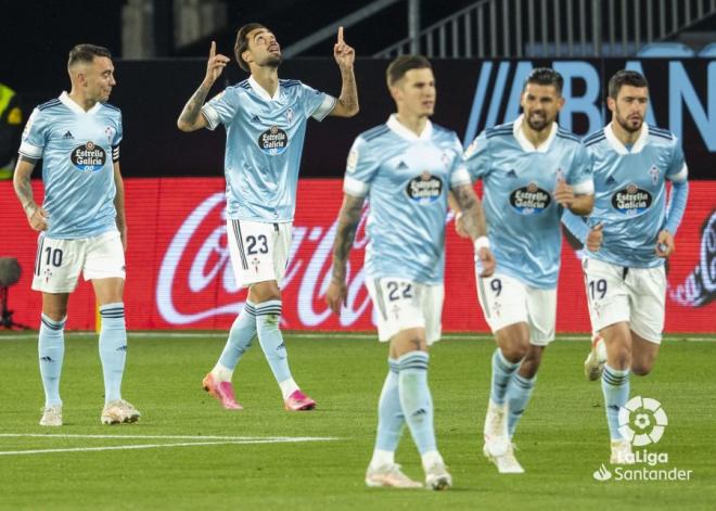 Brais celebra su gol ante el Levante (Foto: LaLiga).