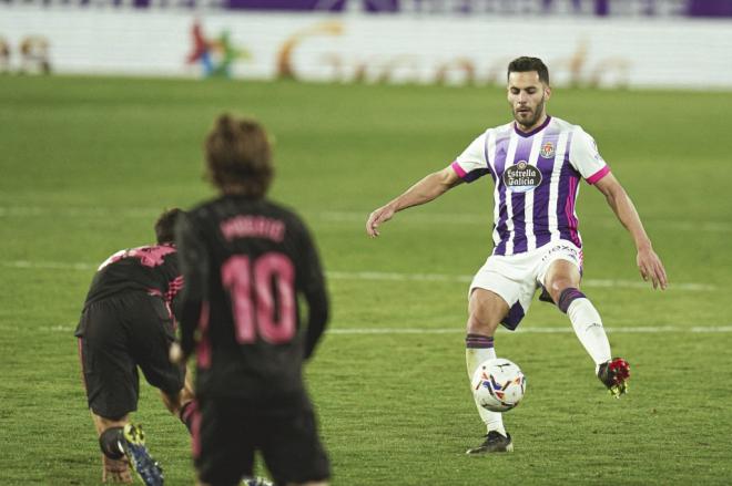 Bruno González, en el duelo ante el Real Madrid en Zorrilla (Foto: Real Valladolid).