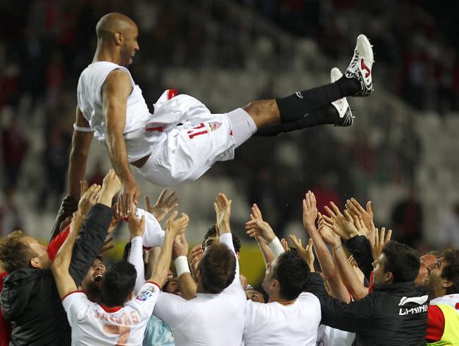 Kanouté, en su último partido en Nervión como jugador del Sevilla FC: