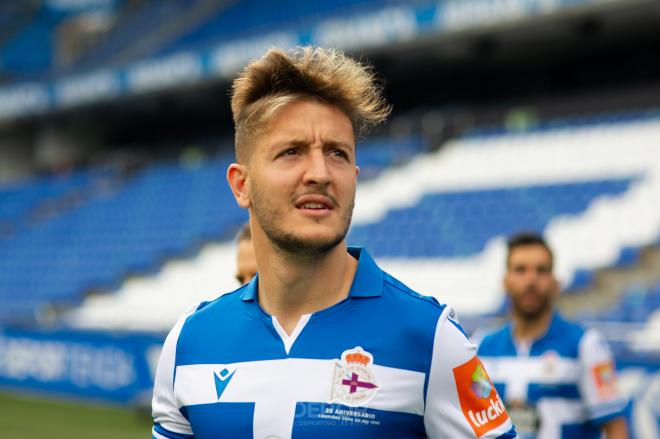 Borja Galán,  durante su etapa en el Deportivo (Foto: RCD).