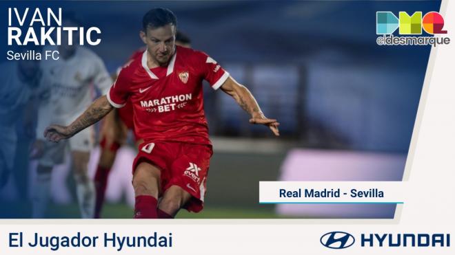 Rakitic, jugador Hyundai del Madrid-Sevilla.
