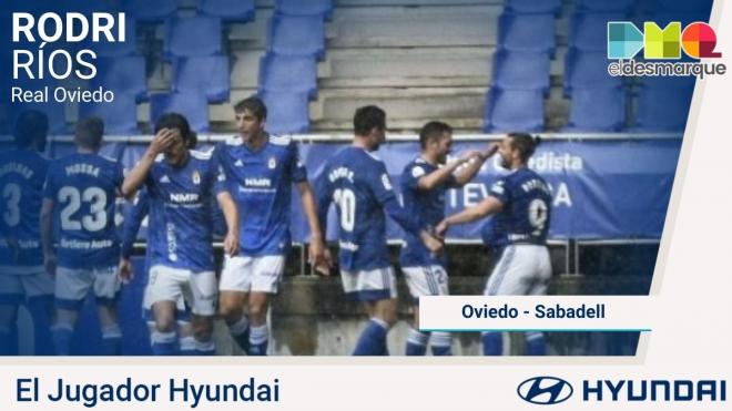 Rodri Ríos, Jugador Hyundai del Real Oviedo-Sabadell.