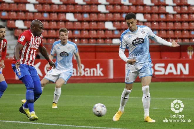 Babin, en un lance de juego del Sporting-Lugo de esta temporada (Foto: LaLiga).