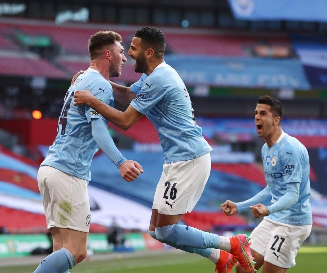 Aymeric Laporte celebra un gol con el Manchester City (Foto: Cordon Press).
