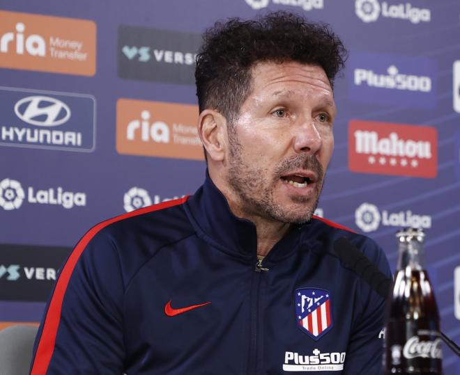 Simeone, en sala de prensa (Foto: ATM).