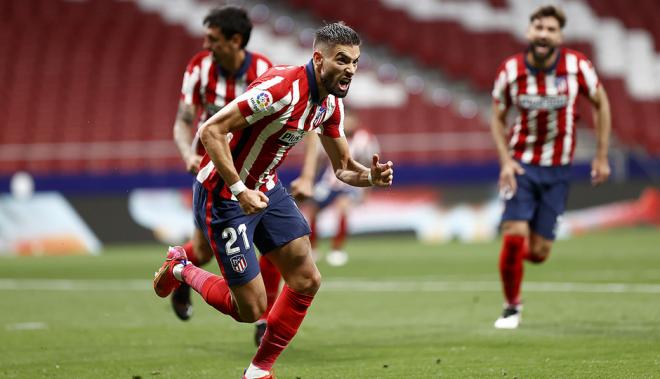Carrasco celebra el gol que abrió la lata ante la Real Sociedad (Foto: ATM).