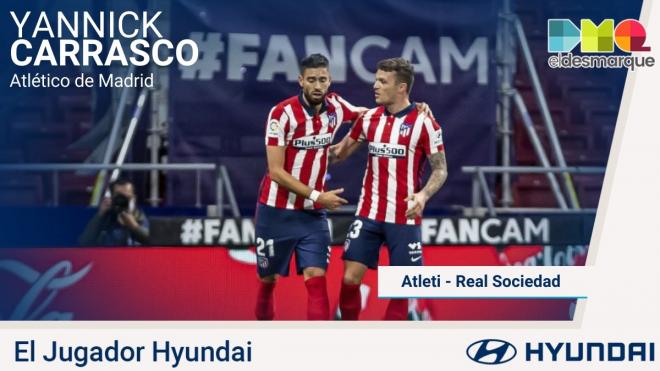 Carrasco, Hyundai del Atlético-Real Sociedad.