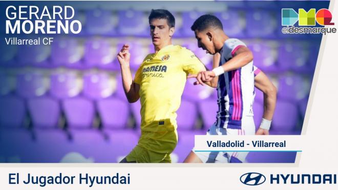 Gerard Moreno, Jugador Hyundai del Real Valladolid-Villarreal.