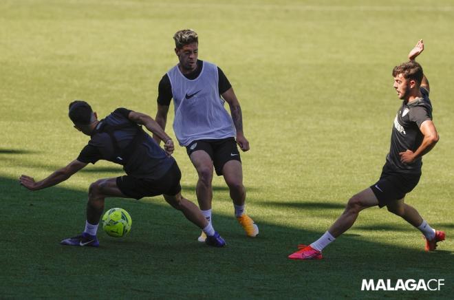 Josua completó de nuevo el entrenamiento (Foto: Málaga CF).