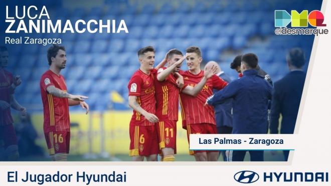 Zanimacchia, Jugador Hyundai del Las Palmas-Real Zaragoza.