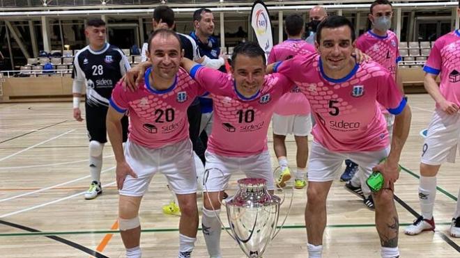 Javier Saviola, en el Andorra de fútbol sala.