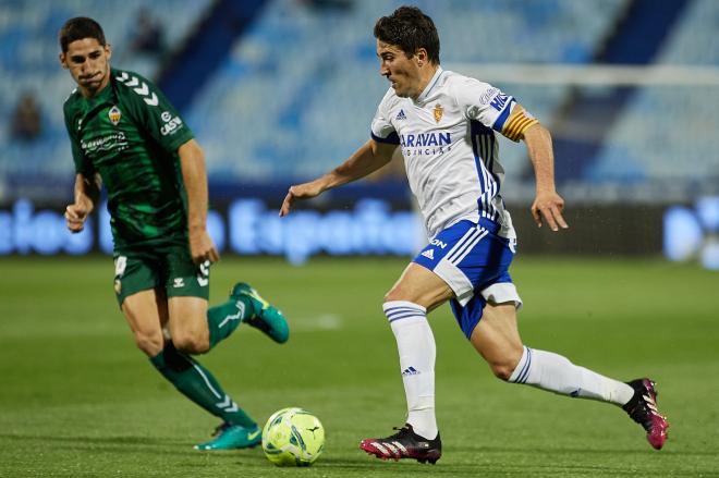 Zapater en el Real Zaragoza-Castellon (Foto: Daniel Marzo). 