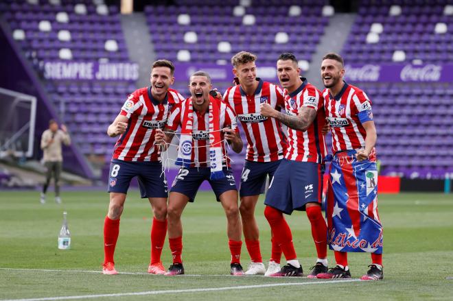 Celebración del Atleti en Zorrilla (FOTO: EFE).