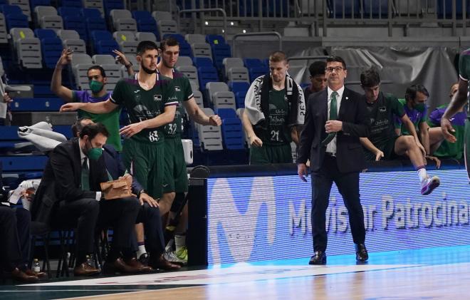 Katsikaris, durante el duelo ante el Real Madrid (acb Photo / M. Pozo).